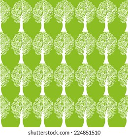 Pattern of white trees
