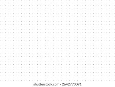 Pattern wide black texture for bullet journal. Dotted squared grid graph paper template for notebooks. Dotted background. Printable simple graphic design sheet.