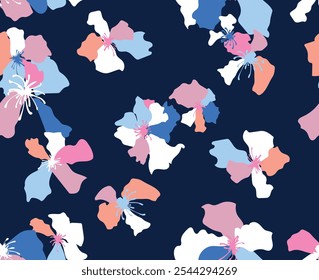 pattern  with a  wild big colorful bright  flowers of different sizes artwork for tattoo, fabrics, souvenirs, packaging, greeting cards and scrapbooking