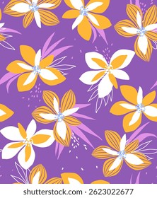padrão com flores selvagens de diferentes tamanhos arte para tatuagem, tecidos, lembranças, embalagem, cartões de saudação e scrapbooking
