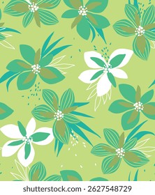 padrão com flores selvagens de diferentes tamanhos arte para tatuagem, tecidos, lembranças, embalagem, cartões de saudação e scrapbooking