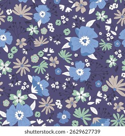 padrão com flores selvagens de diferentes tamanhos arte para tatuagem, tecidos, lembranças, embalagem, cartões de saudação e scrapbooking