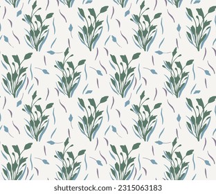 Pattern. Wild Orchid. green and white ink image. Chinese, japanese style. Graphic arts. Background with flowers. Flowers and leaves.