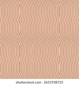 Padrão de coleção de chá de flores silvestres, ondulado, listrado vertical, mistura, pastel geométrico rosa e branqueado café marrom cores textura sem costura.