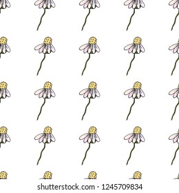 Pattern of wildflowers. Postcard, greeting card, invitation card. Wallpaper, fabric.