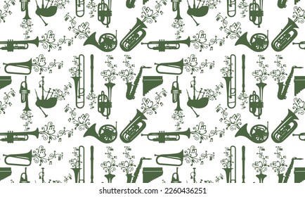 pattern of wind musical instruments background