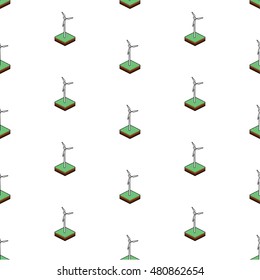 Pattern of Wind turbine. Green energy. Renewable energy. background vector. Pattern can be used for wallpaper, cover fills, web page background, surface textures. Vector linen texture.