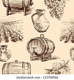 pattern with wine making