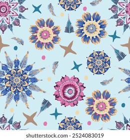 Pattern for winter design. Christmas star. New year holiday. Alatyr stars. Ukranian design.