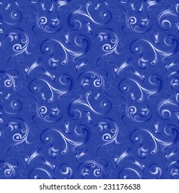 Pattern for winter motifs in blue hues, hand drawing vector illustration