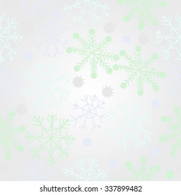 Pattern  of  winter  motifs, doodles, stars, snowflakes, ellipses. Hand drawn.