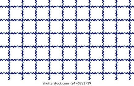 patrón con alambres, línea abstracta azul cruzada en la cerca de la rejilla con patrón de repetición de diamante, Imagen completa, diseño para la impresión de la tela, patrón azul en un fondo blanco para la impresión y la cerámica