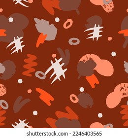 Pattern witn brown abstraction. Vector art
