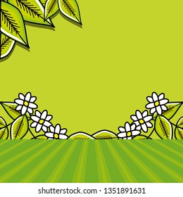 pattern wooden with leaves tea