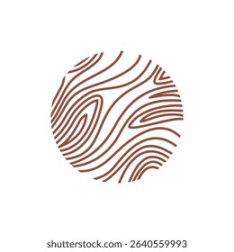 Pattern wooden wavy lines logo design. for business design
