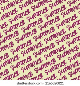 El patrón de la palabra verano, para textiles. Hermoso fondo con letras de doodle. Ilustración del vector