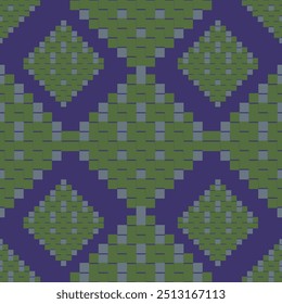 The pattern is woven into a square shape.