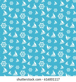 Pattern of yacht and wheel