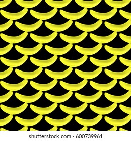 a pattern of yellow bananas 
