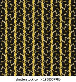Pattern with yellow and black stripes in a swarm of bees. Textile design.