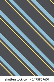 Pattern with yellow and blue stripes. Diagonal stripes on a black background