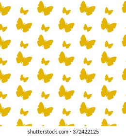 pattern of yellow butterflies(vector background eps10)