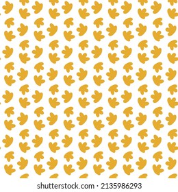 Pattern with yellow leaves vector illustration