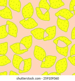 pattern of yellow lemons