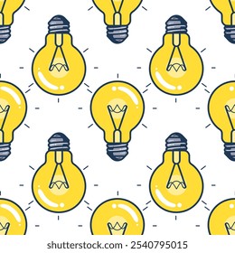 Pattern of yellow light bulbs with a light shining on them. The light bulbs are arranged in a grid, with some bulbs overlapping each other. Scene is bright and cheerful