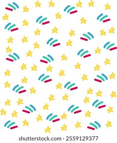 Pattern Yellow Star Pastel Color