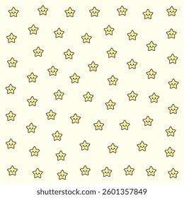 a pattern of yellow stars on a white background