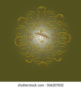 Pattern yellow sun tattoo or logo
Abstract author idea handmade rays ethno pattern curls ornamental point, the lattice of metal petals folk picture eps10 vector illustration Stock