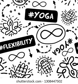 pattern yoga black and white graphics