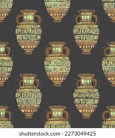 сSeamless pattern of you meander. Vector illustration