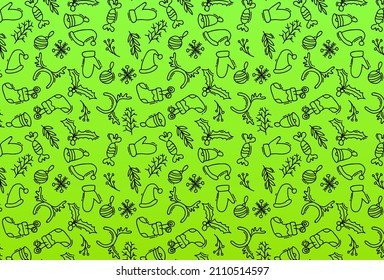 Patrón para tu tarjeta de saludo de año nuevo, para empaque y para textiles