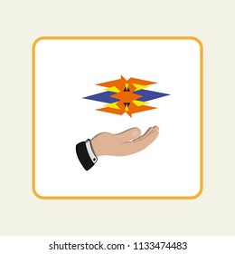 Pattern in your hand icon design.