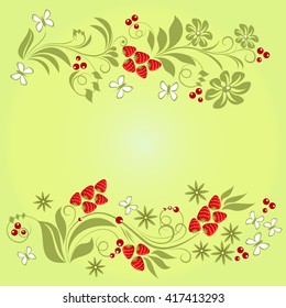 Pattern for your text made of natural ingredients