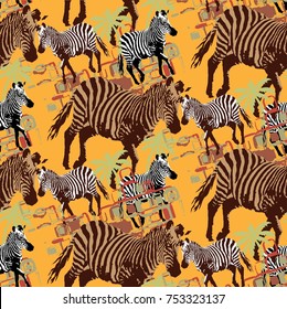 Pattern of zebra. Vector illustration