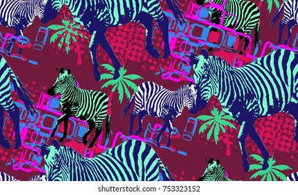 Pattern of zebra. Vector illustration