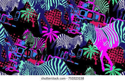 Pattern of zebra. Vector illustration