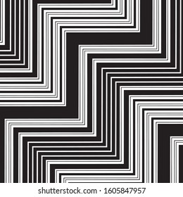 pattern with zigzag black lines