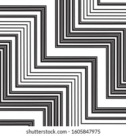 pattern with zigzag black lines