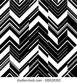 Pattern in zigzag - black and white