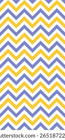 A pattern of zigzag lines in alternating yellow and blue colors,