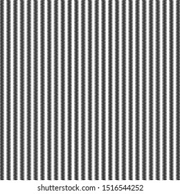 Pattern with zigzag stitching rows. Striped towel texture. Monochrome. Vector illustration. 