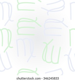 Pattern  of zodiac  motif, doodles, objects,  Virgo signs. Hand drawn.