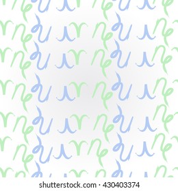 Pattern of zodiac signs, doodles,  object,aries, capricorn. Hand drawn.