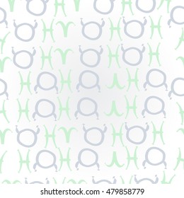    pattern with zodiac signs. Hand drawn.