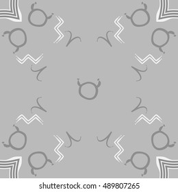 Pattern of zodiac signs. Hand drawn.