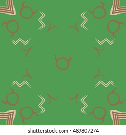 Pattern of zodiac signs. Hand drawn.